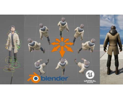 [Udemy] Complete Game Animators Pipeline from Blender to Engine Part 1 [ENG-RUS]. Создание и настройка анимации для игр в Blender и Unreal Engine 5. Часть 1