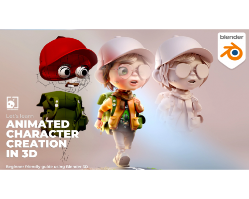 [Gumroad] Animated Character Creation in 3D using Blender [ENG-RUS]. Создание анимированного 3D-персонажа в Blender