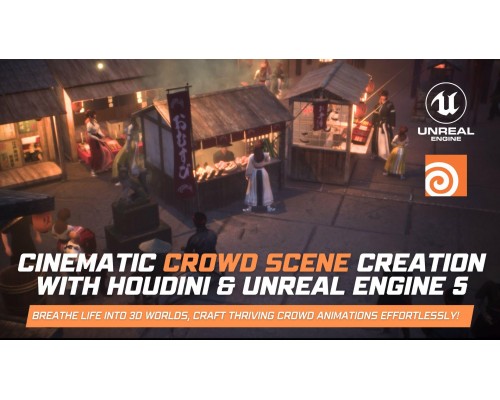 [CGcircuit] Cinematic Crowd Scene Creation with Houdini & UE5[ENG]