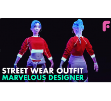 [Flipped Normals] Streetwear Outfit In Marvelous Designer [ENG-RUS]. Одежда для улицы от Marvelous Designer