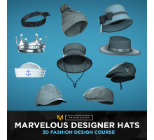 [FlippedNormals] Marvelous Designer Hats – 3D Fashion Design Course [ENG-RUS]. Дизайн головных уборов в Marvelous Designer 10
