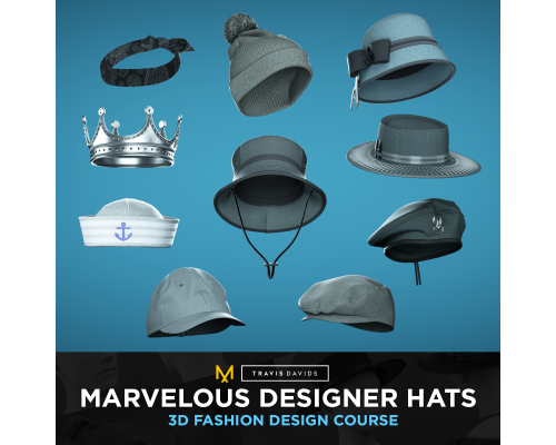 [FlippedNormals] Marvelous Designer Hats – 3D Fashion Design Course [ENG-RUS]. Дизайн головных уборов в Marvelous Designer 10