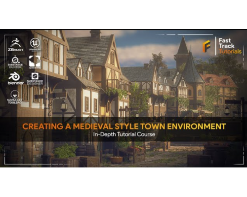 [FastTrack Tutorials] Creating a Medieval Town Environment – Using UE5 & Blender Part 1 [ENG-RUS]. Создание средневекового города с помощью Unreal Engine 5 и Blender. Часть 1